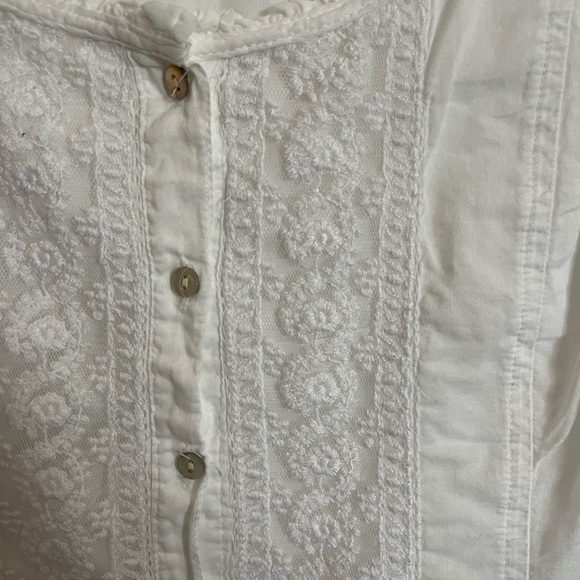 Vintage Aeropostale white cotton tank top with lace - Picture 3 of 3